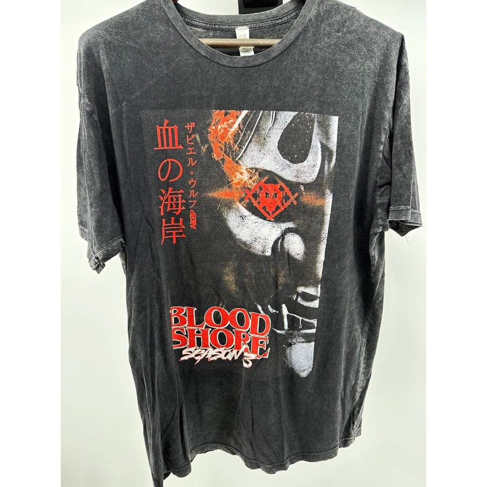 Xavier Wulf Blood Shore Season 3 Ghostface Horror Graphic Tee Gray Crew Neck XL